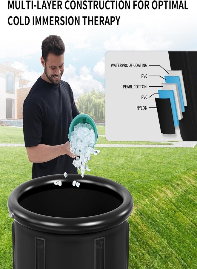 Calyrex حوض استحمام ثلجي محمول من كاليركس للاستخدام الخارجي للرياضيين / برميل ثلج / حوض غطس بارد / حوض استحمام قابل للطي للبالغين - Image 2